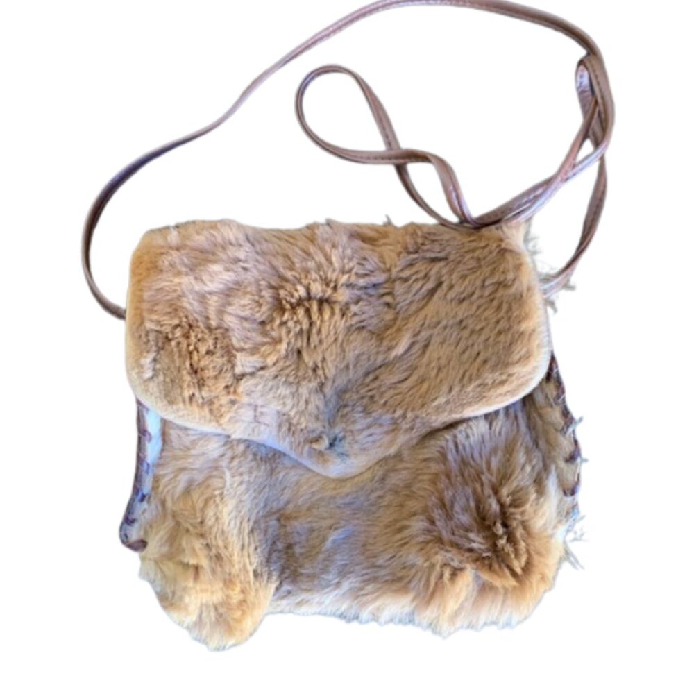 Kangaroo Australian Crossbody Fur and Leather Handbag Unused